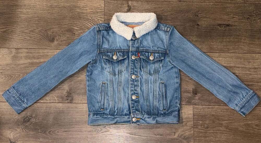 Levi Strauss & Co. Sherpa Trucker Jacket Size 4T Blue Denim